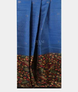 Blue Woven Raw Silk Saree T5147592