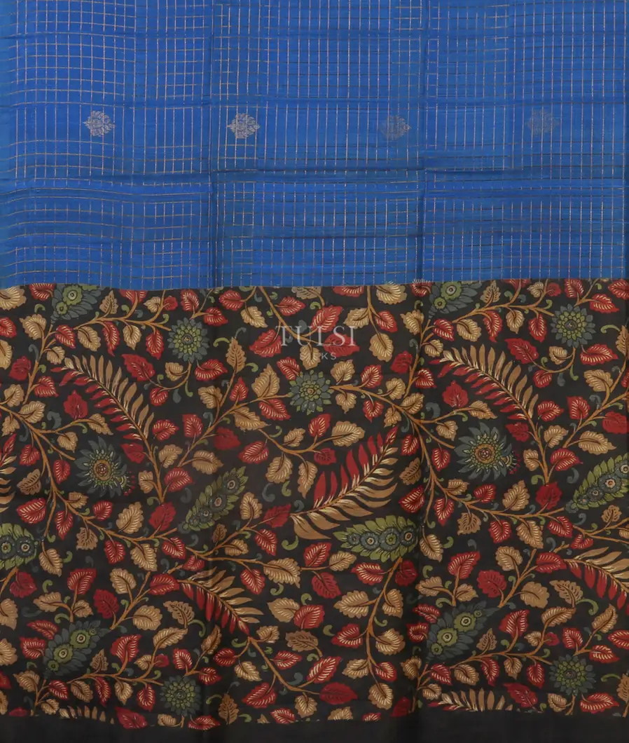 Blue Woven Raw Silk Saree T5147594