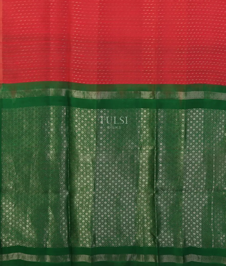 Red Woven Raw Silk Saree T4957474