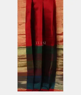 Red Woven Raw Silk Saree T4594312