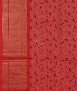 Beige Tussar Printed Saree T5148853