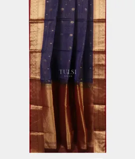 Blue Silk Cotton Saree T5138422