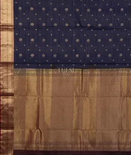 Blue Silk Cotton Saree T5138424