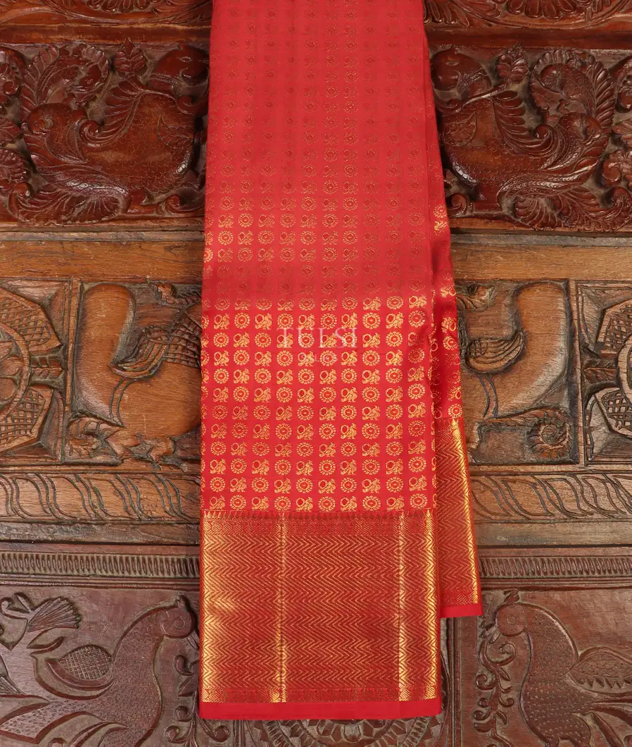 Red Kanjivaram Silk Saree T430775-image