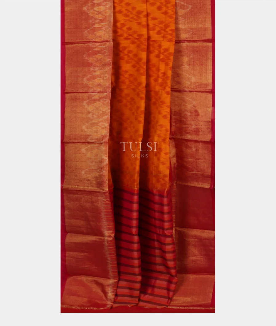 Yellow Pochampalli Silk Cotton Saree T4289192