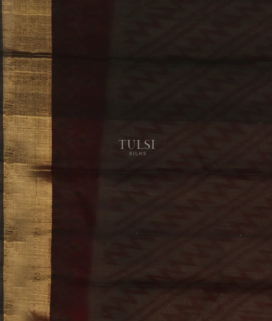 Off-White Pochampalli Silk Cotton Saree T4894103