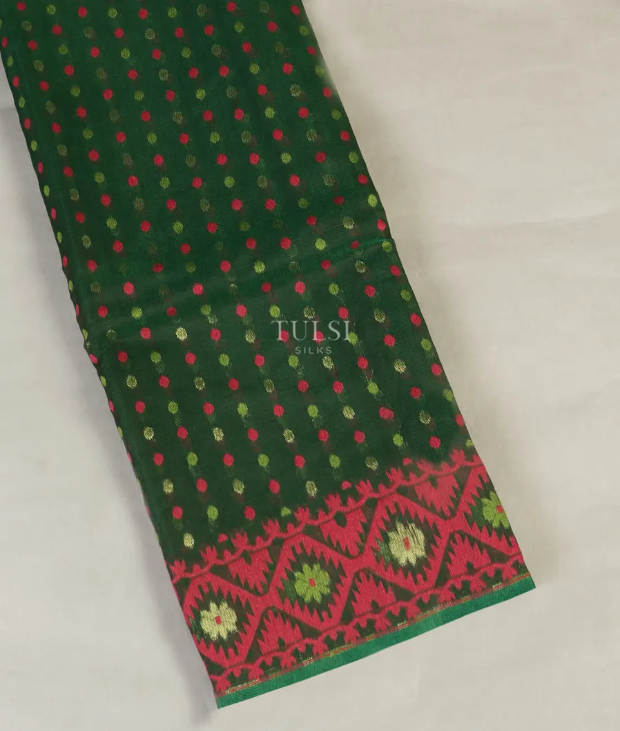 Green Dhakai Cotton Saree T517892-image