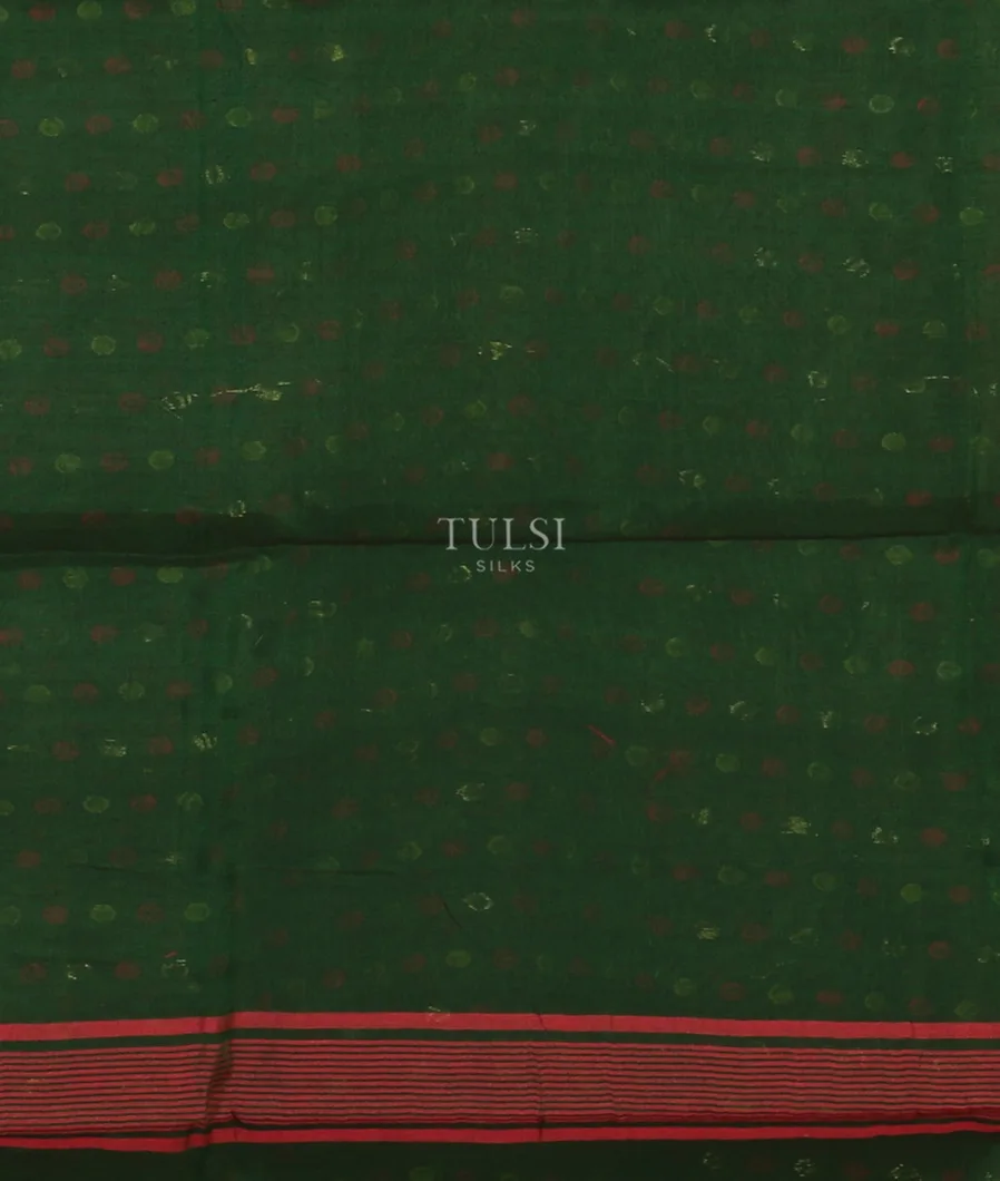 Green Dhakai Cotton Saree T5178923