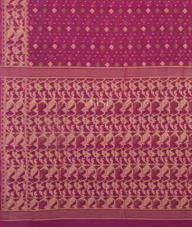Purple Dhakai Cotton Saree T5179034