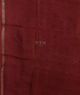 Maroon Soft Printed Cotton Saree T5173033
