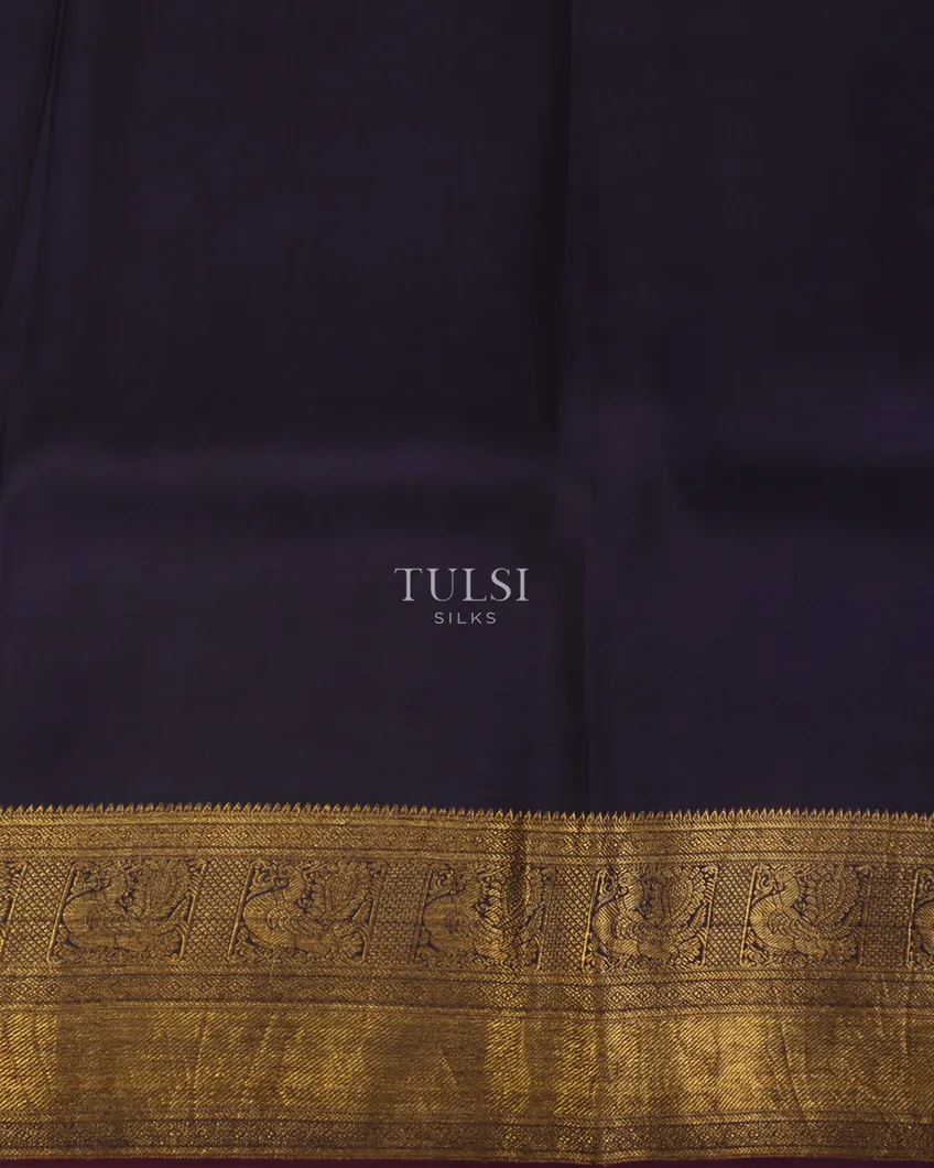 Black Kanjivaram Kalamkari Handpainted Saree T4083483