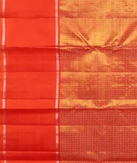 Orangish Pink Kanjivaram Silk Saree T5011943