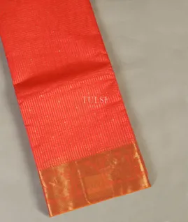 Orange Silk Cotton Saree T5136491