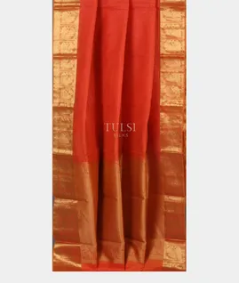 Orange Silk Cotton Saree T5136492