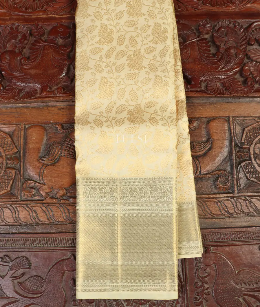 Cream Kanjivaram Silk Saree T508719-image