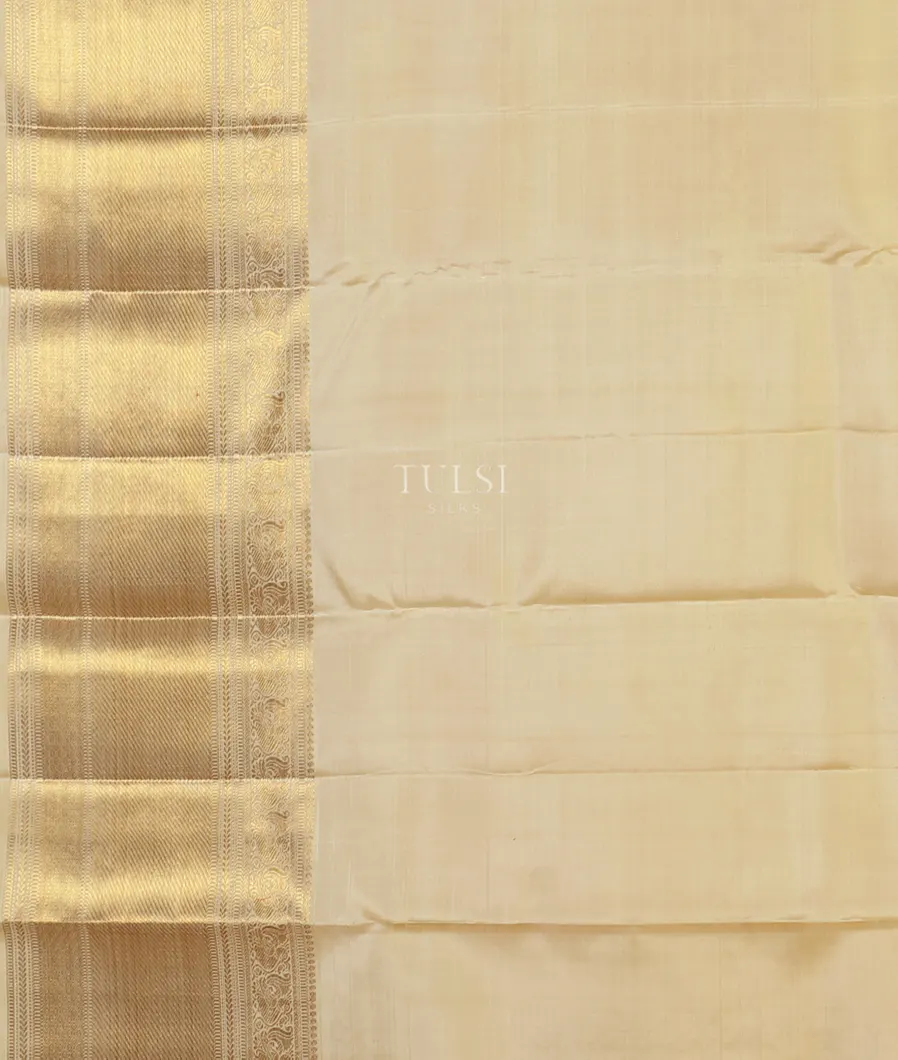 Cream Kanjivaram Silk Saree T5087193