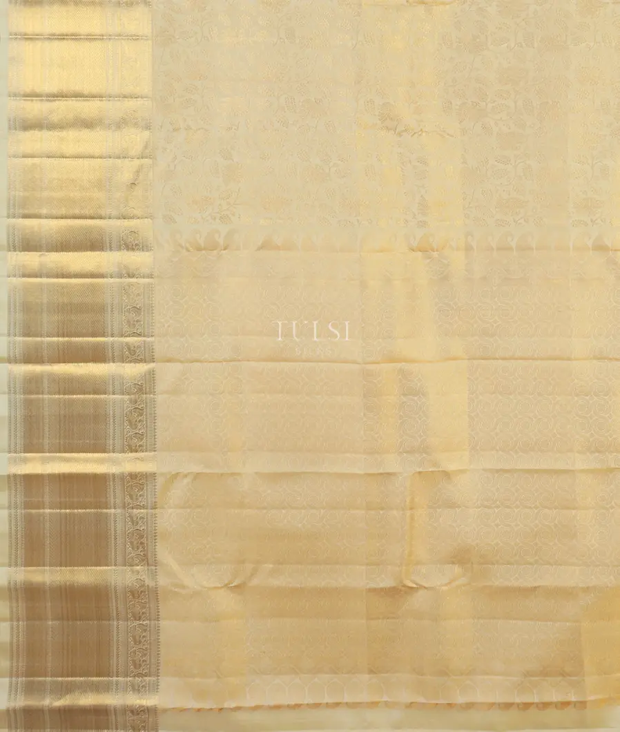 Cream Kanjivaram Silk Saree T5087194