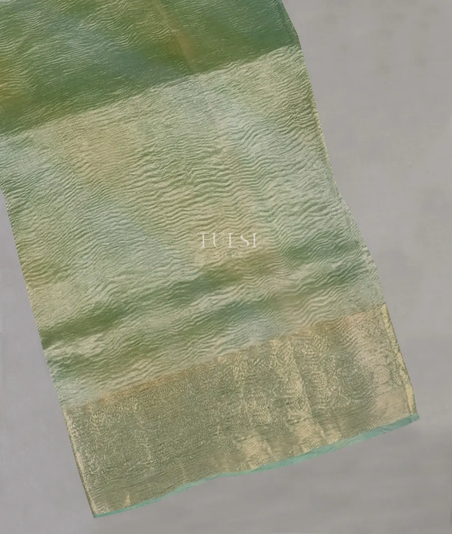 Green Woven Tissue Organza Saree T508500-image