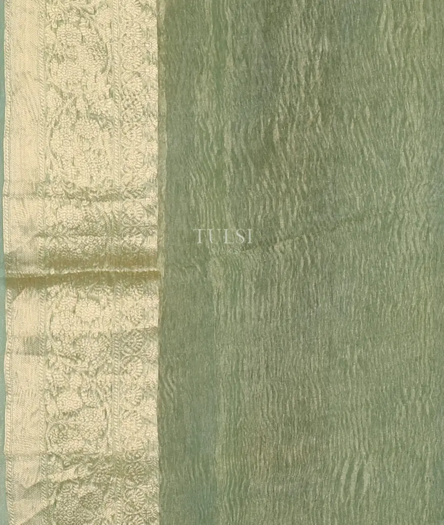 Green Woven Tissue Organza Saree T5085003