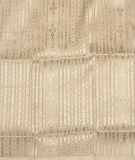 Light Beige Woven Tissue Organza Saree T5085043