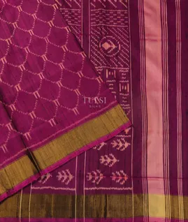 Purple Patola Silk Saree T5123084