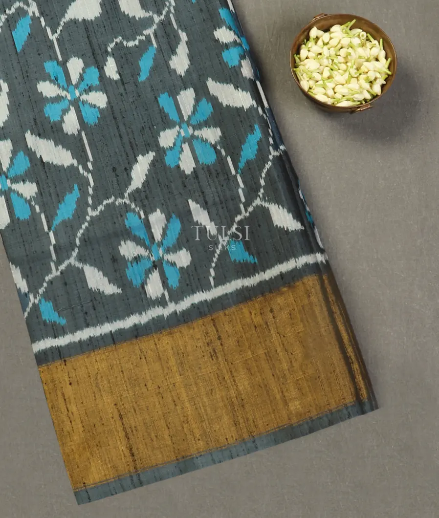 Grey Patola Silk Saree T473717-image