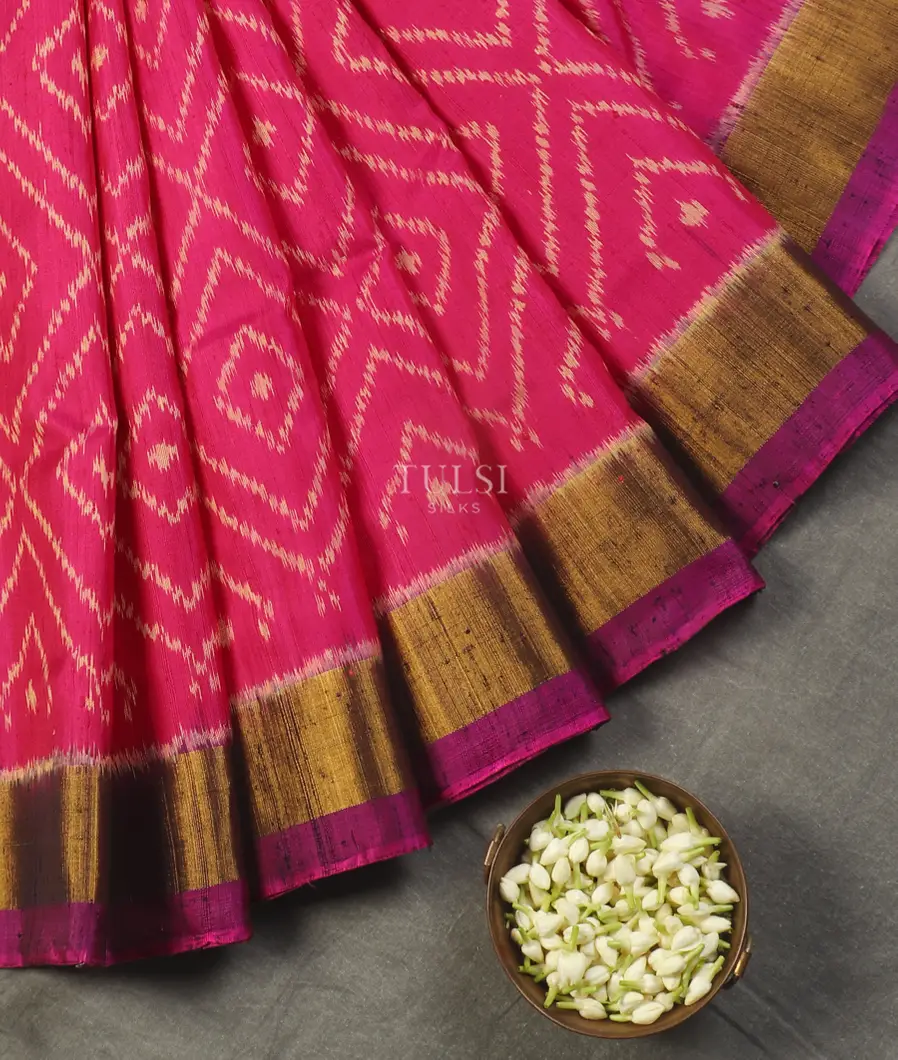 Magenta Patola Silk Saree T4910472