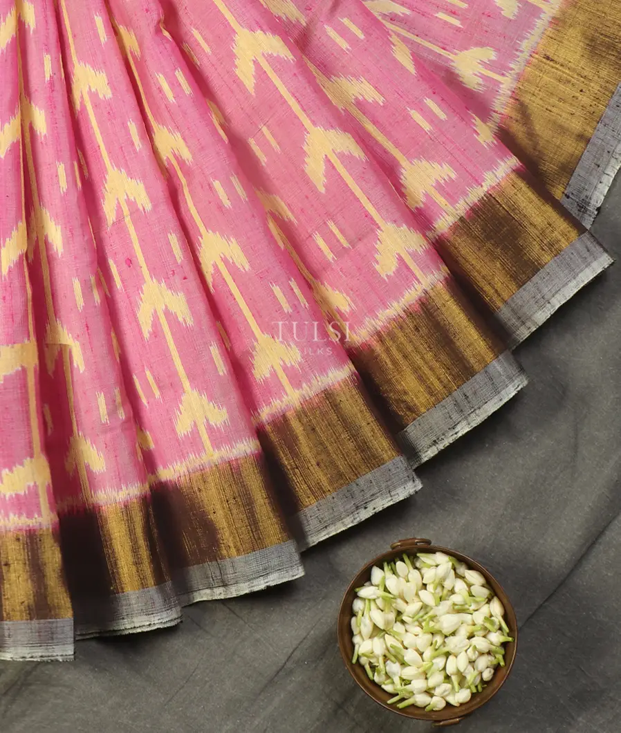 Pink Patola Silk Saree T5198992