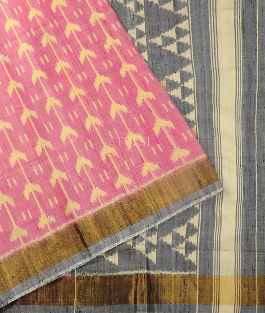 Pink Patola Silk Saree T5198994