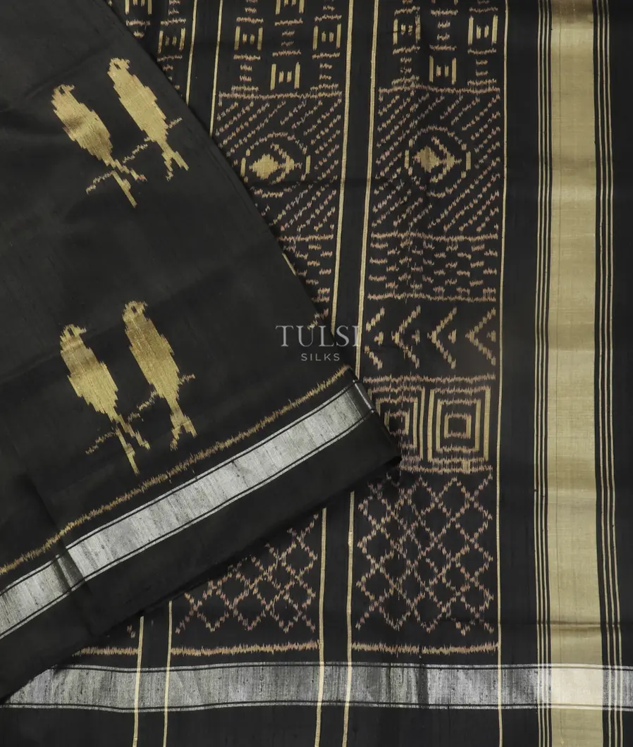 Black Patola Silk Saree T5169924