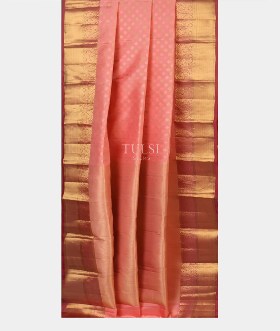 Peach Soft Silk Saree T5095872