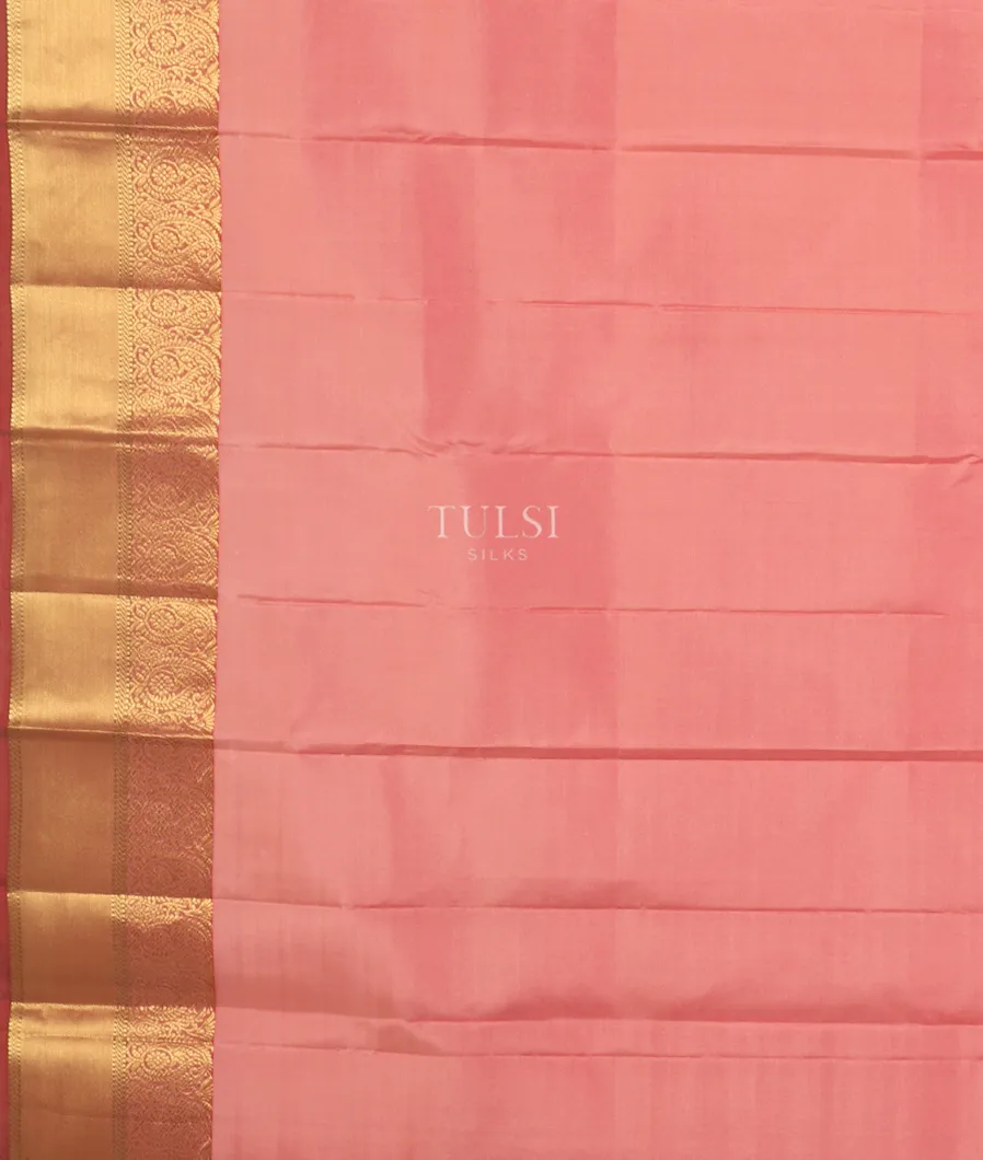 Peach Soft Silk Saree T5095873