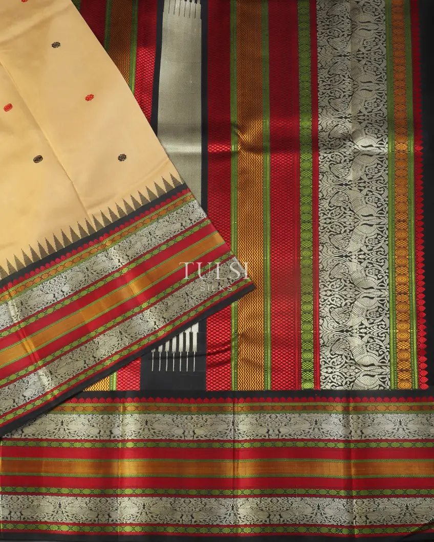 Beige Kanjivaram Silk Saree T5174544