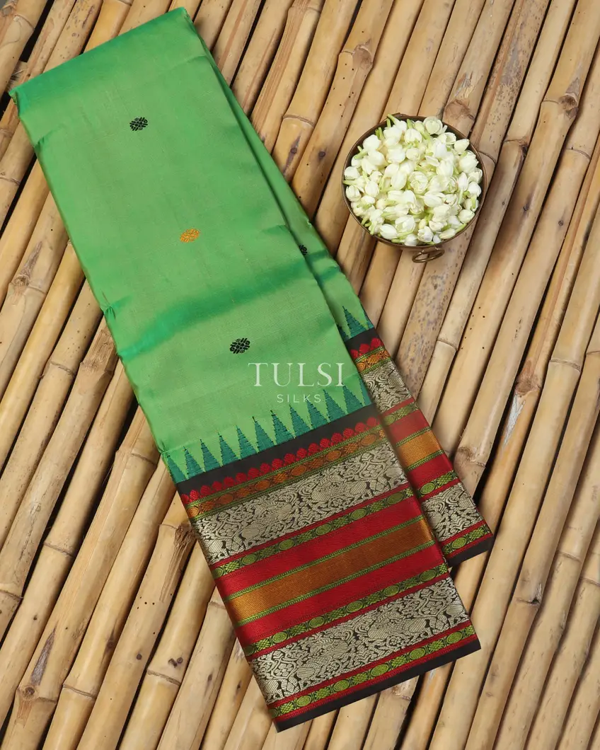 Green Kanjivaram Silk Saree T522425-image