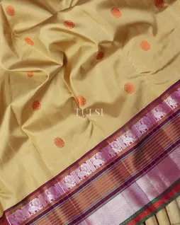 Beige Kanjivaram Silk Saree T5125425