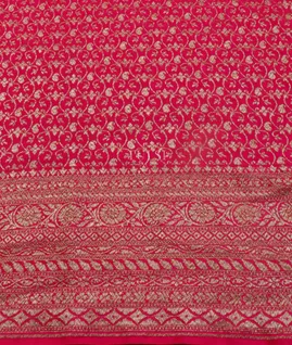 Magenta Banaras Crepe Silk Saree T4931313