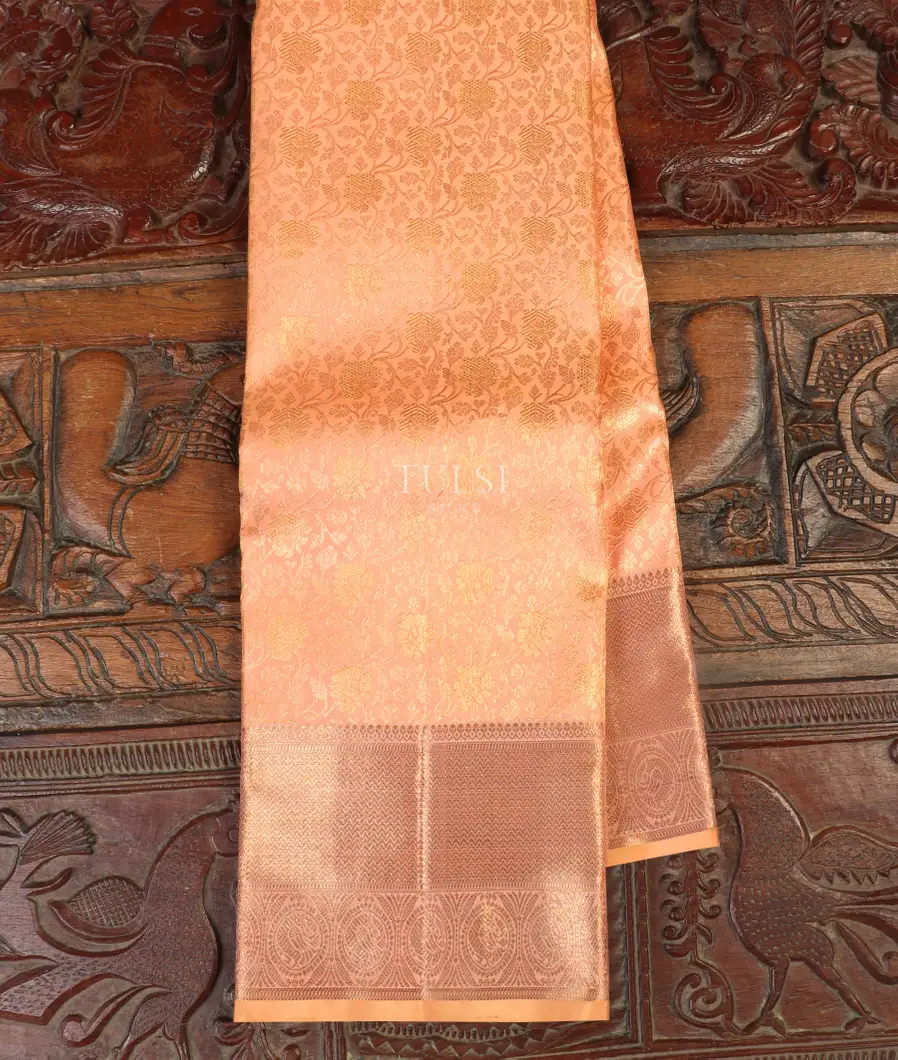 Peach Kanjivaram Silk Saree T508682-image