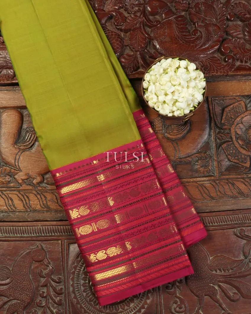 Yellowish Green Kanjivaram Silk Saree T490800-image