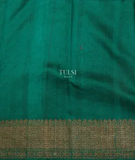 Teal Blue Banaras Tussar Saree T4959673