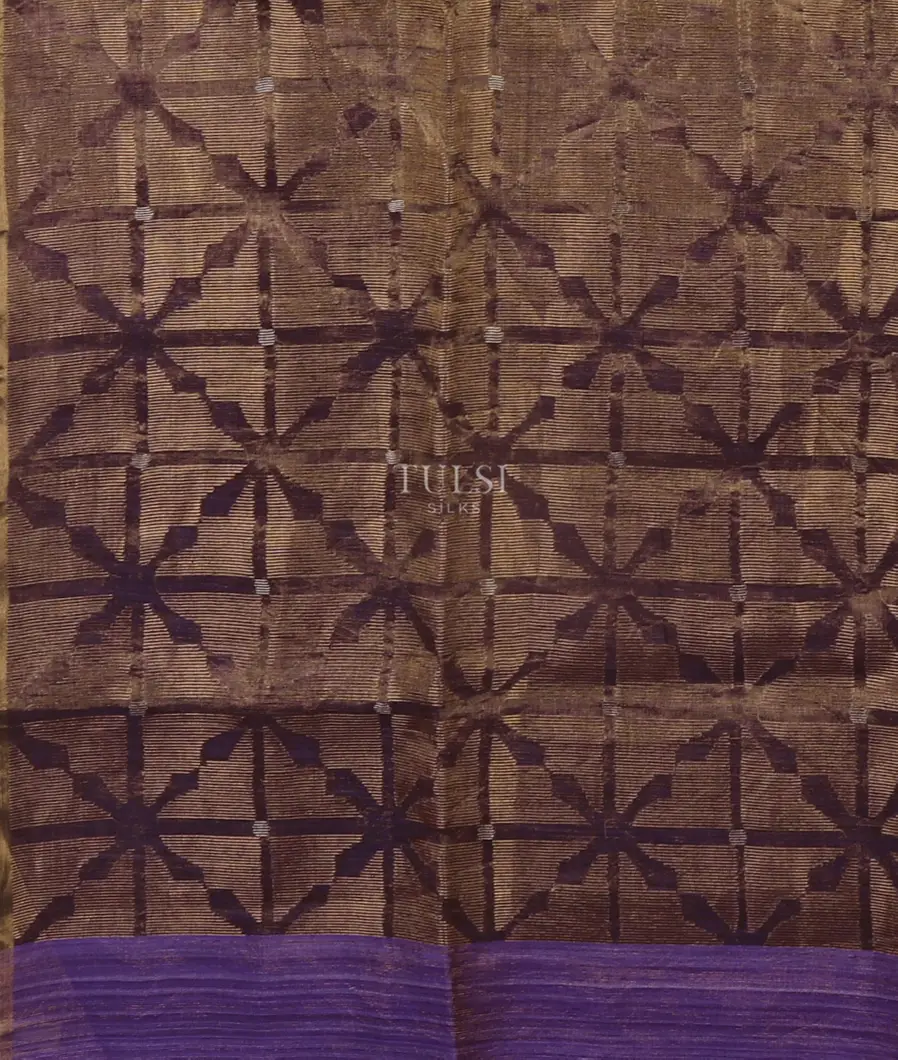 Purple Tissue Handwoven Tussar Saree T5124494