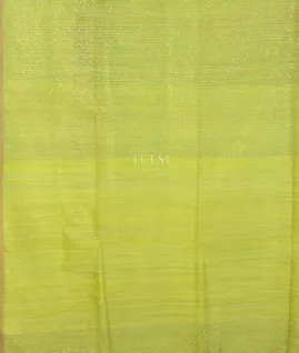 Green Handwoven Tussar Saree T5124694