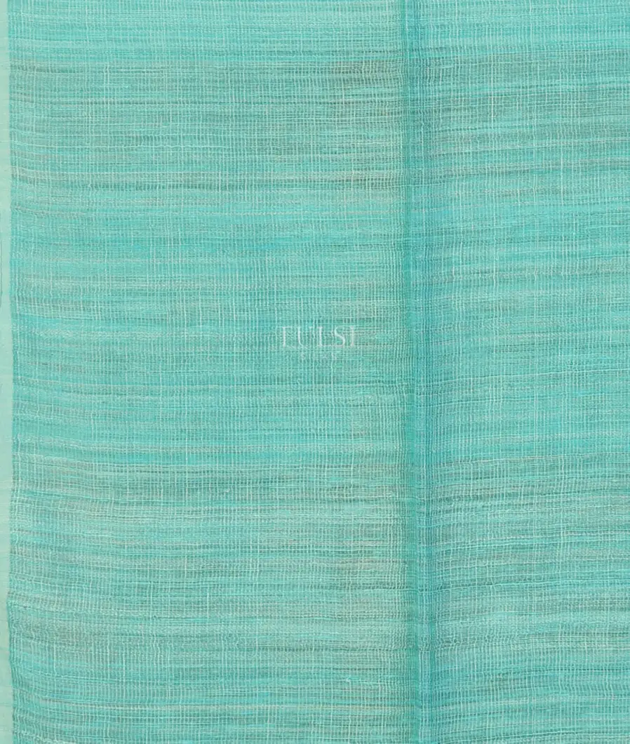 Blue Handwoven Tussar Saree T5123603
