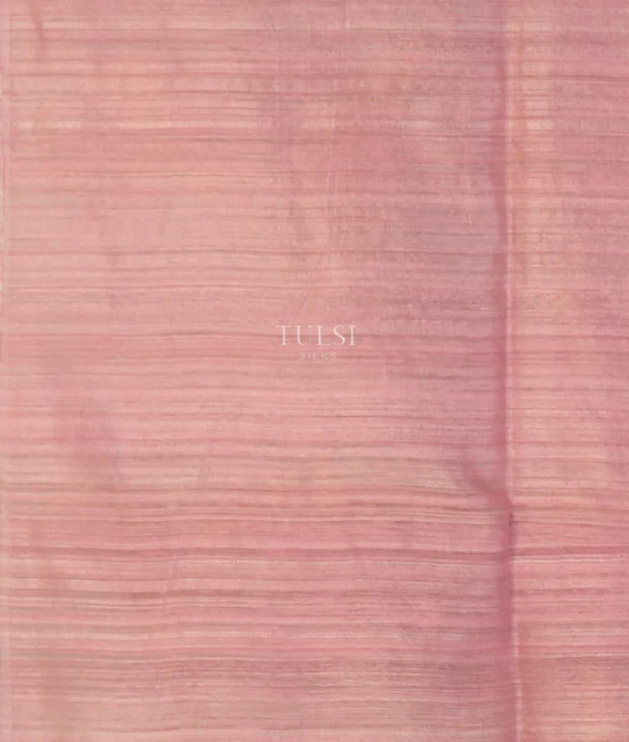Pink Handwoven Tussar Saree T5124503