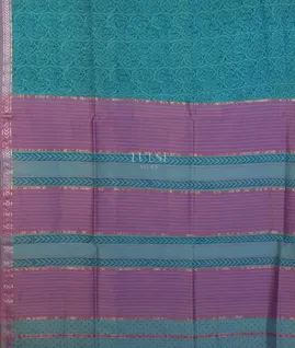 Blue Maheshwari Printed Cotton Saree T5104424