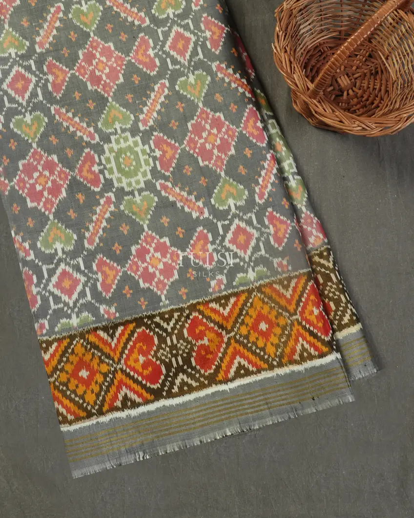 Grey Patola Silk Saree T309657-image