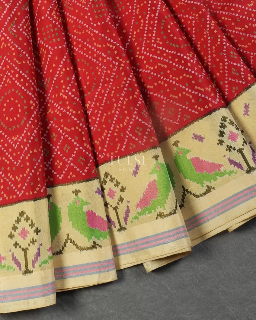 Red Patola Silk Saree T5180005