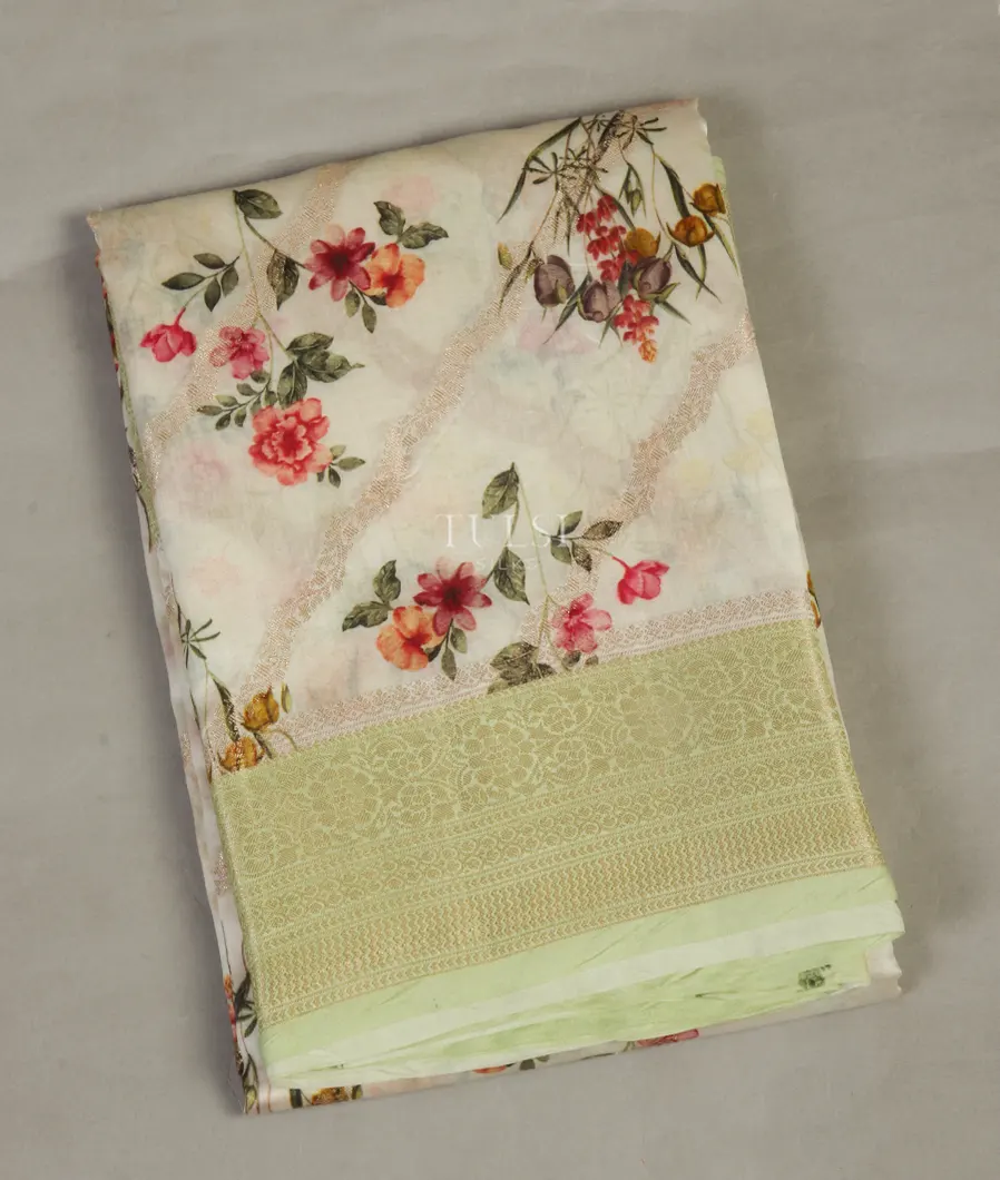 White Chaniya Silk Saree T472062-image