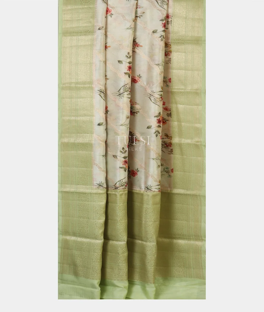 White Chaniya Silk Saree T4720622