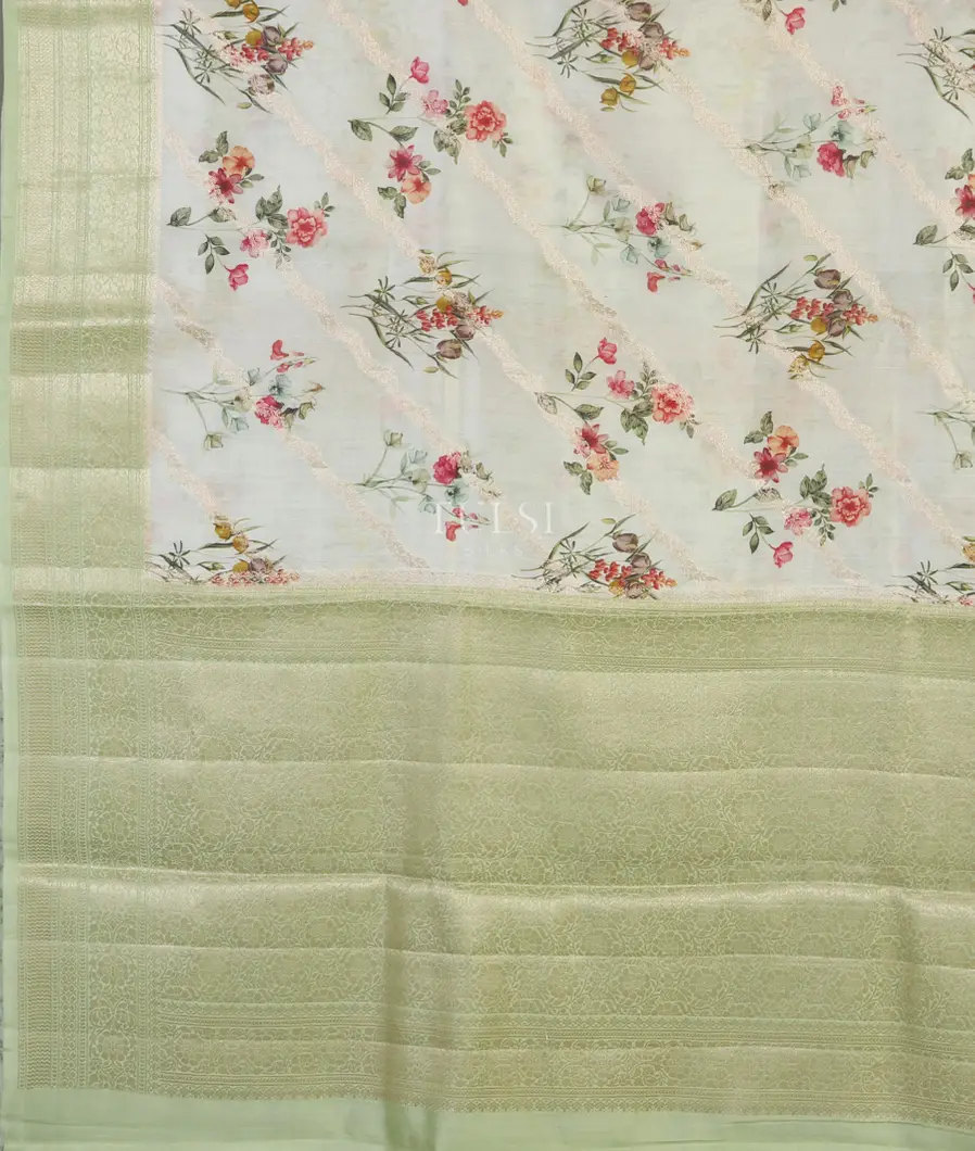 White Chaniya Silk Saree T4720624