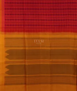 Red Silk Cotton Saree T5182164